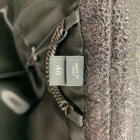 BURBERRY PRORSUM Otoño 2013 Talla 38 Chaqueta negra con broches ocultos texturizados