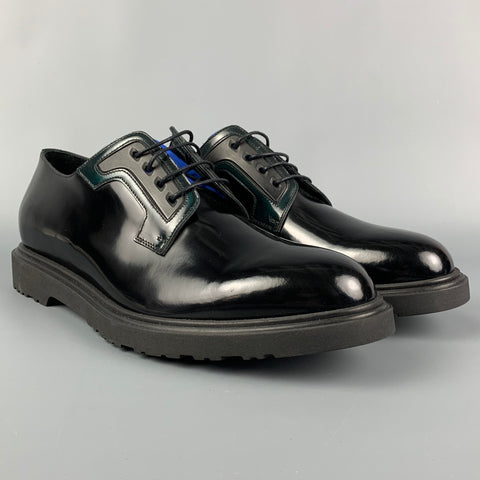 PAUL SMITH Size 10 Black Leather Lace Up Shoes