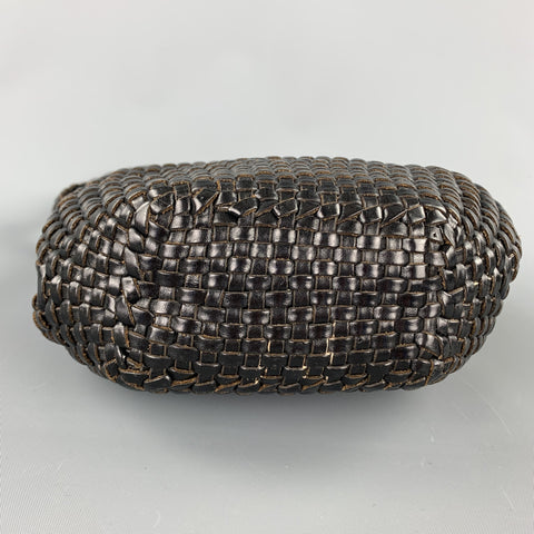 DE VECCHI by HAMILTON TON HODGE Bolso de hombro de cuero tejido marrón