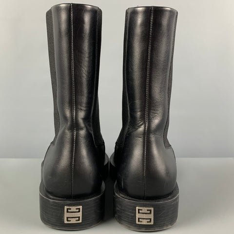GIVENCHY Botas Chelsea de cuero negro talla 8