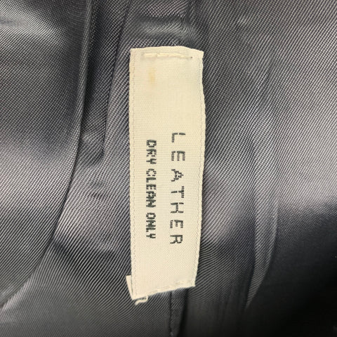 CoSTUME NATIONAL Size 28 Black Leather Button Fly Dress Pants