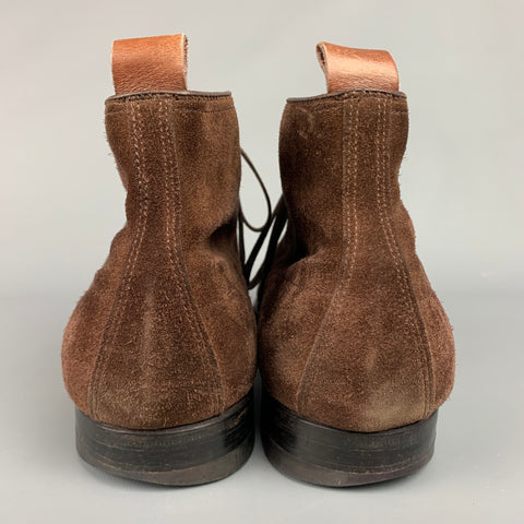 ALDEN 4196 Size 15 Brown Suede Leather Lace Up Boots