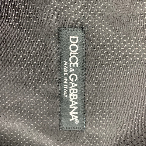 DOLCE & GABBANA Size 40 R Black Velvet Double Breasted 3 Piece Suit