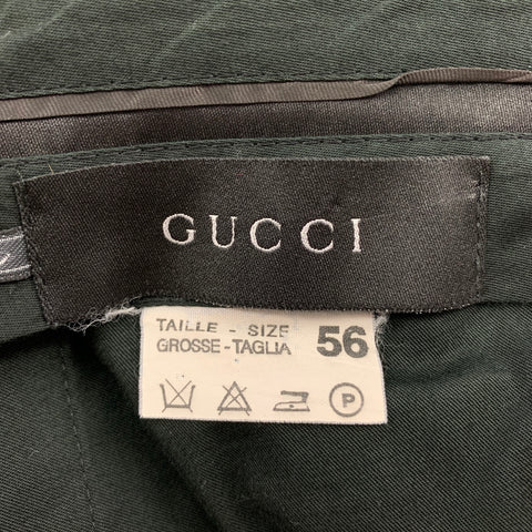 GUCCI Size 40 Black Wool Zip Fly Dress Pants