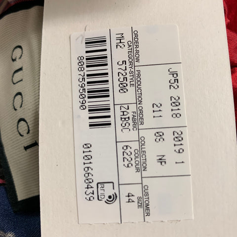 GUCCI Size XS Red Blue Stripe Viscose Horsebit Graphic Drawstring Shorts