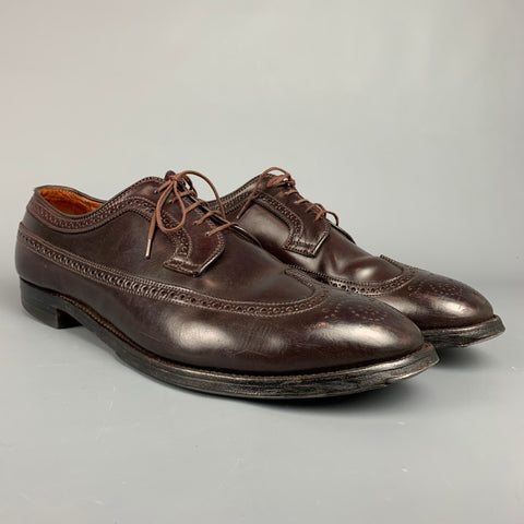 ALDEN 58872 Size 14 Color 8 Perforated Leather Wingtip Lace Up Shoes
