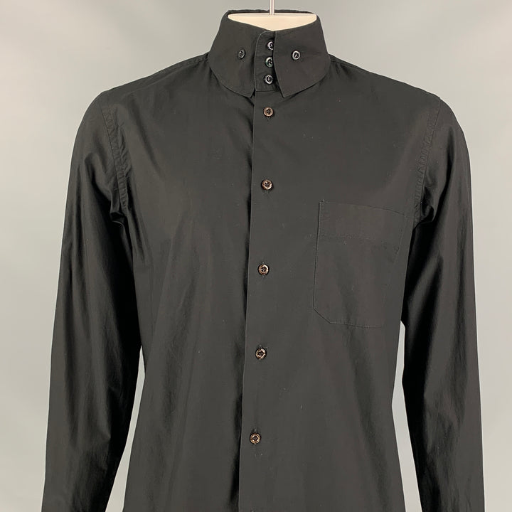 VIVIENNE WESTWOOD MAN Size XL Black Cotton Button Down Long Sleeve Shirt