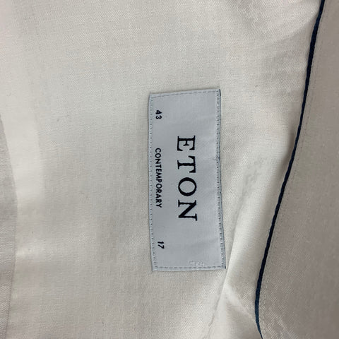 Camisa de manga larga con botones de algodón blanco talla XL ETON