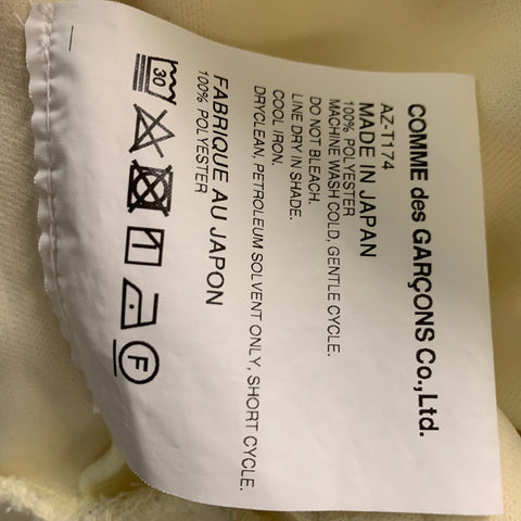 COMME des GARCONS PLAY Size L Beige Solid Polyester Hoodie Sweatshirt