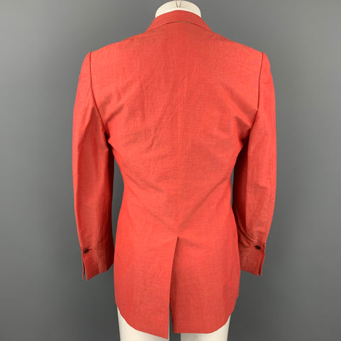 PS by PAUL SMITH Size 40 Coral Cotton / Linen Peak Lapel Sport Coat