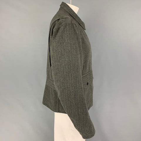 RRL by RALPH LAUREN Size XL Dark Olive Textured Cotton Jacket