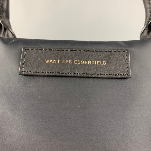 WANT LES ESSENTIELS DE LA VIE Black Nylon Leather Tote Bags & Leather Goods