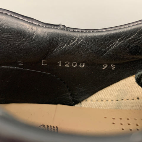 PRADA Size 10.5 Black Leather Drivers Lace Up Shoes