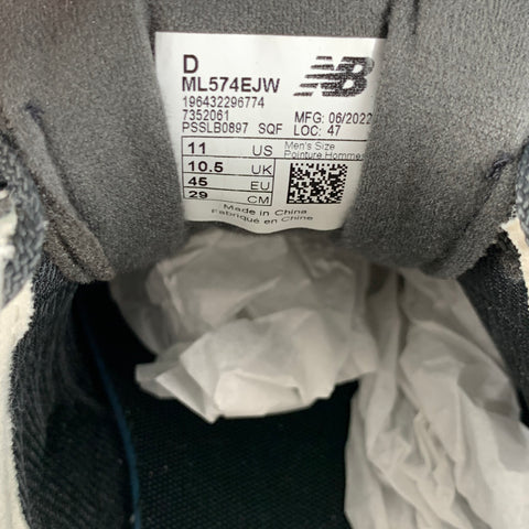 COMME des GARCONS MAN Size 11 Grey Navy Suede Low Top Sneakers