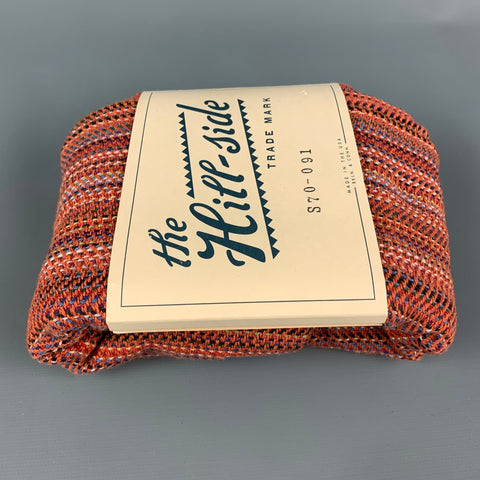 THE HILL-SIDE Brick Multi-Color Woven Cotton Blend Large Scarf