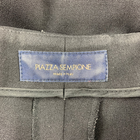 PIAZZA SEMPIONE Marilyn Size 6 Black Wool Wide Leg Dress Pants