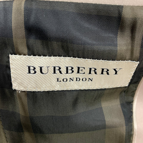 BURBERRY LONDON Size 36 Beige Cotton Notch Lapel Suit