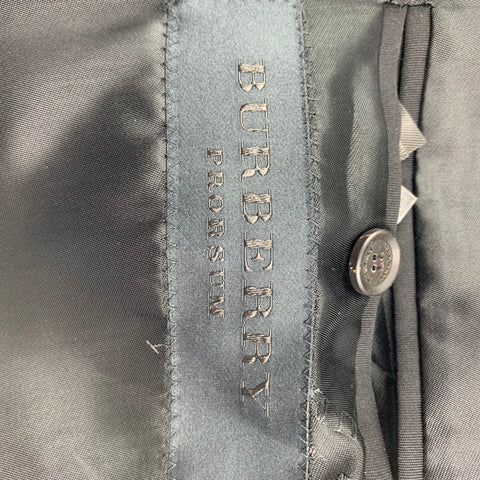 BURBERRY PRORSUM Size 40 Regular Black Virgin Wool Tuxedo Sport Coat