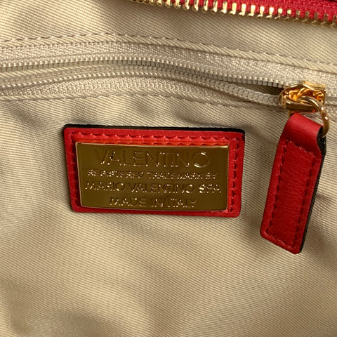 VALENTINO by Mario Valentino Red Quilted Leather Tote Handbag