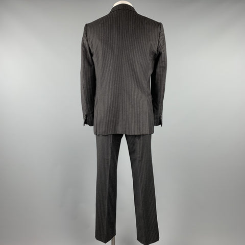 NEIL BARRETT Size 42 Regular Charcoal Stripe Wool Notch Lapel Suit