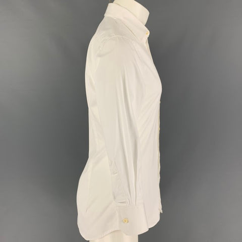 DSQUARED2 Size S White Cotton Button Up Long Sleeve Shirt