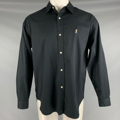 COEN JAPAN Taille M Chemise à manches longues boutonnée en coton noir