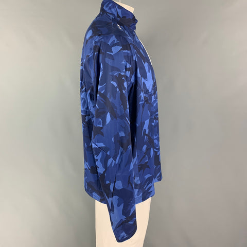 RLX par RALPH LAUREN Taille L Veste demi-zippée camouflage bleue