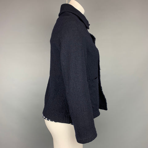 COMME des GARCONS TRICOT Taille S Veste Laine Texturée Marine