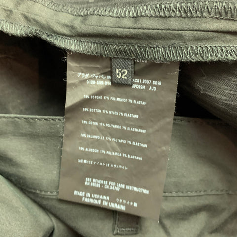 PRADA Taille 36 Pantalon décontracté droit en coton mélangé noir