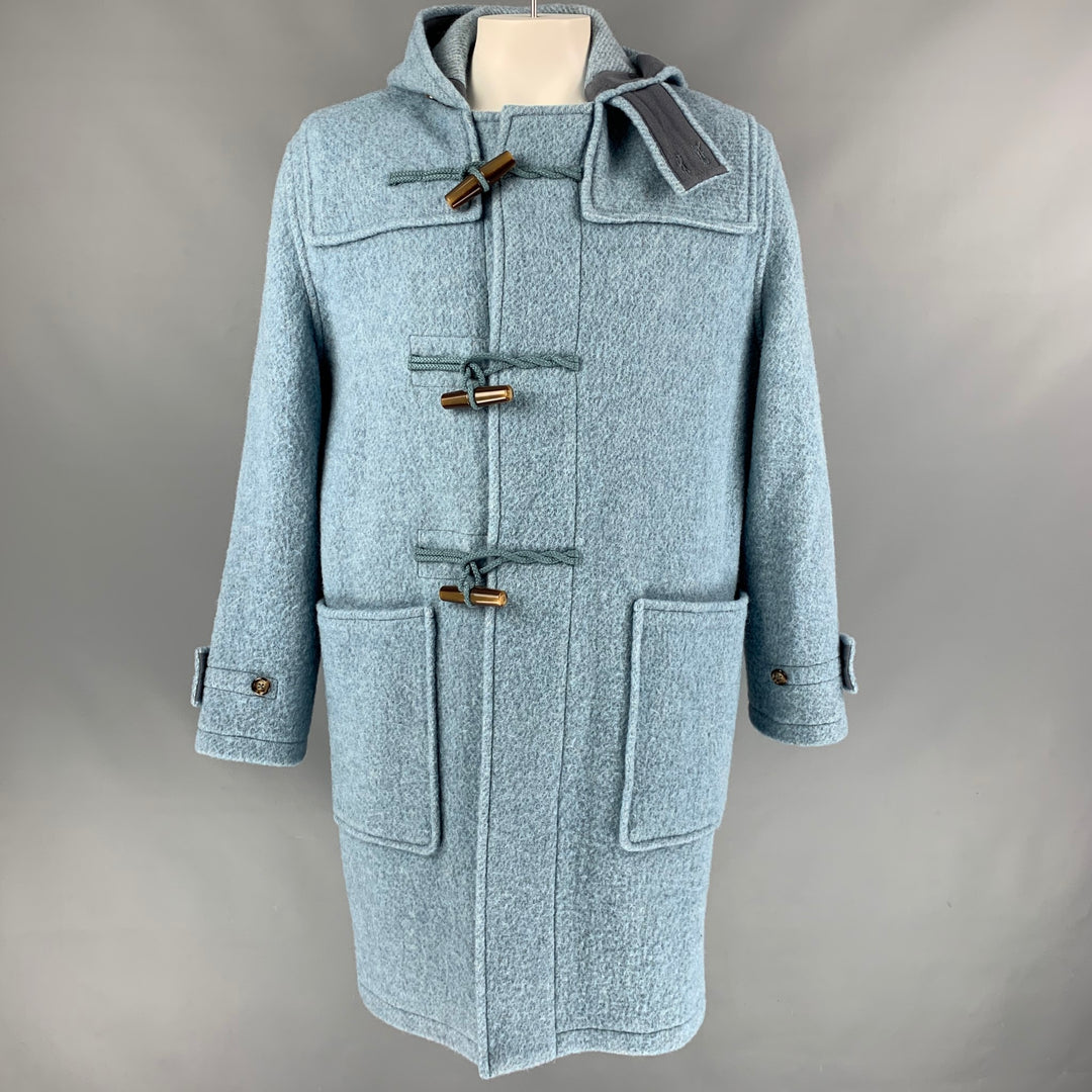 MARC JACOBS x GLOVERBALL Taille XL Bleu clair Laine Toggle Closure Duffle Coat
