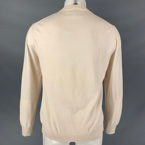 MAISON MARTIN MARGIELA Size M Beige Solid Cotton V-Neck Pullover