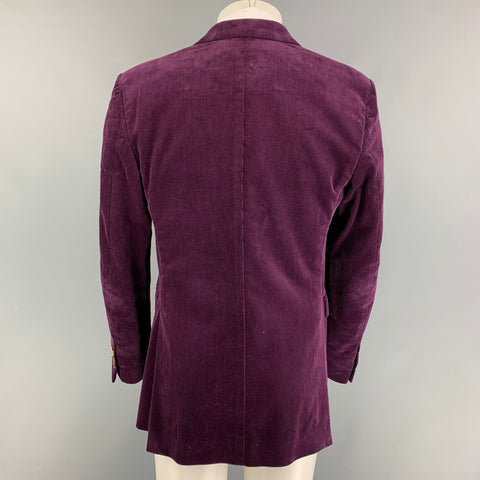 ETRO Size 40 Purple Corduroy Cotton Notch Lapel Sport Coat