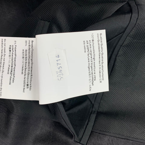 BOSS by HUGO BOSS Size 40 Black Virgin Wool Single Button Tuxedo Suit
