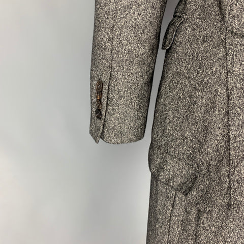 BRUNELLO CUCINELLI Size 44 Regular Grey Virgin Wool / Silk Peak Lapel Suit