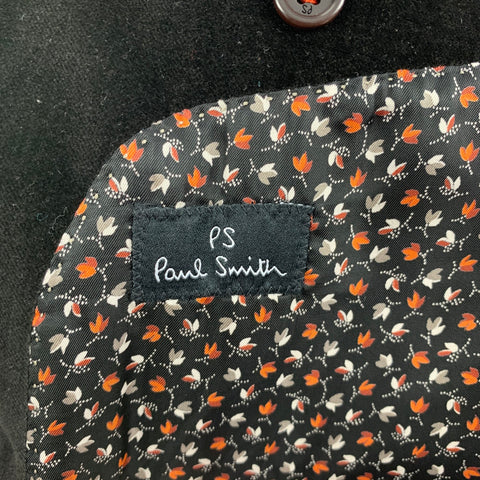 PS by PAUL SMITH Taille 46 Manteau de sport à revers cranté en coton et velours marron