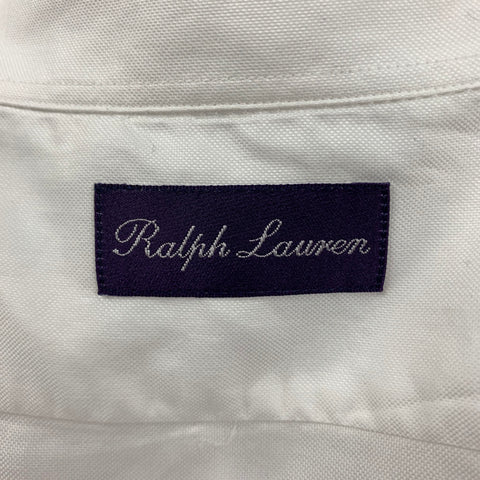 RALPH LAUREN Purple Label Size XXL White Cotton Button Down Long Sleeve Shirt