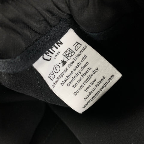 CMMN SWND Taille 30 Pantalon décontracté en polyester à bordure rayée taupe noir