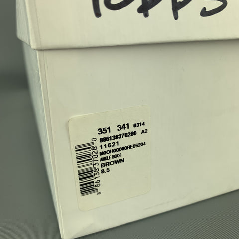 TOD'S Talla 9.5 Botas Chukka con cordones de ante marrón tostado