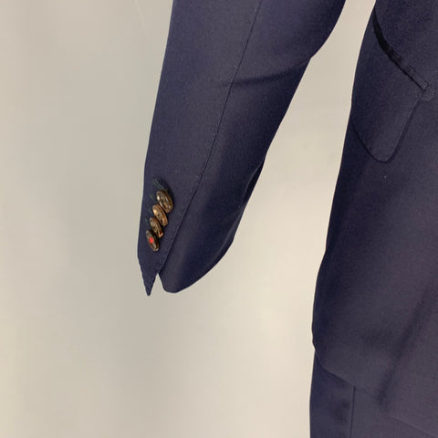 SUIT SUPPLY Size 36 Navy Wool Notch Lapel Suit