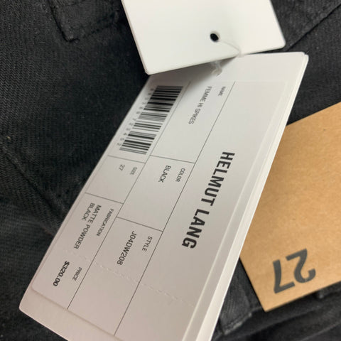 HELMUT LANG Size 27 Black Cotton Femme Hi Spikes Jeans