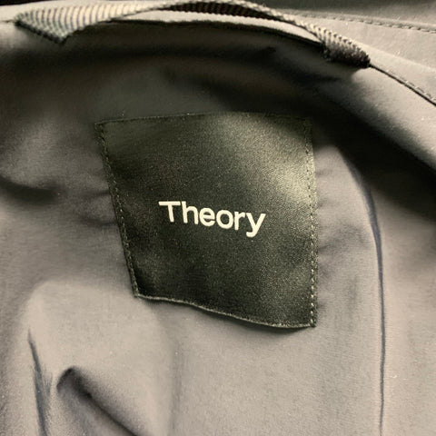 THEORY Size XXL Black Nylon Elastane Windbreaker Jacket