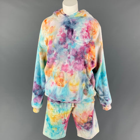 CAMP HIGH COLLECTIVE Size S Multi-Color Tie Dye Cotton Drawstring Shorts