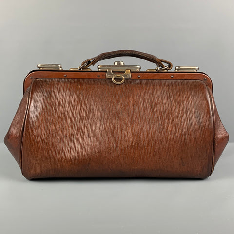 Sac docteur en cuir vieilli marron VINTAGE