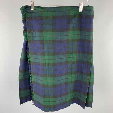 CUSTOM MADE Size 30 Blackwatch Plaid Wool Kilt