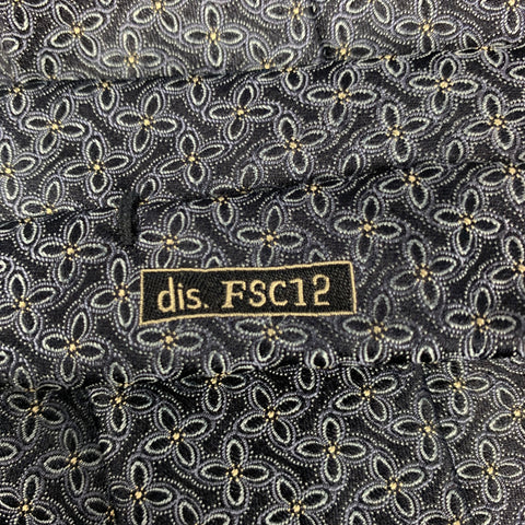 BRIONI Navy & Light Blue Floral Silk Tie