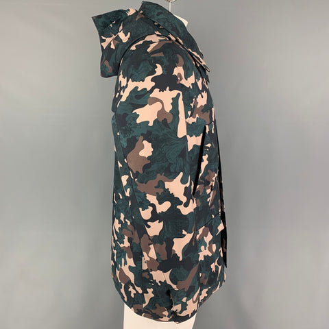 NORWEGIANRAIN Size XL Green Brown Camouflage Nesta Falck Homme Raincoat