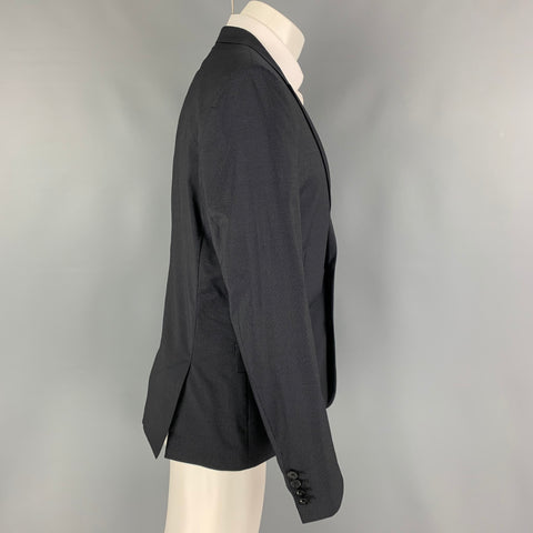 THE KOOPLES Size 40 Navy Pinstripe Wool Peak Lapel Sport Coat