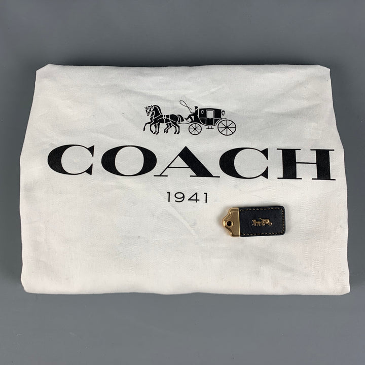 COACH Black Leather Suede Backpack Bags