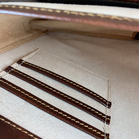 Sac messager en cuir cognac MANUFACTUS