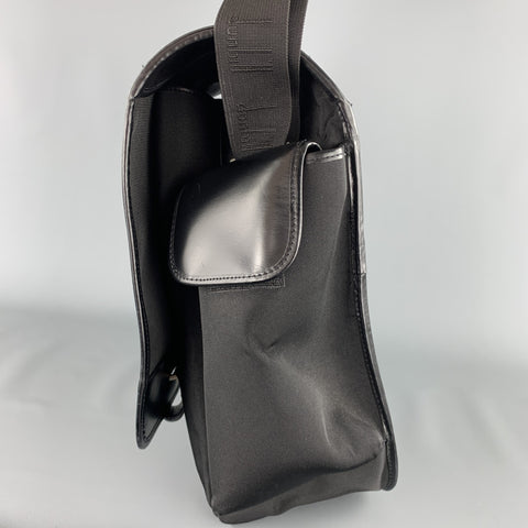 DUNHILL Nylon & Leather Mlti-Pocket Messenger Bag